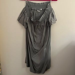 Vineyard vines off the shoulder hunter green dress